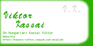 viktor kassai business card